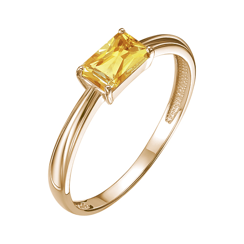 Кольцо, золото, цитрин, К120-6069Ц